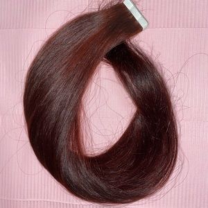 Red #35 Tape In Hair Extensions 24”